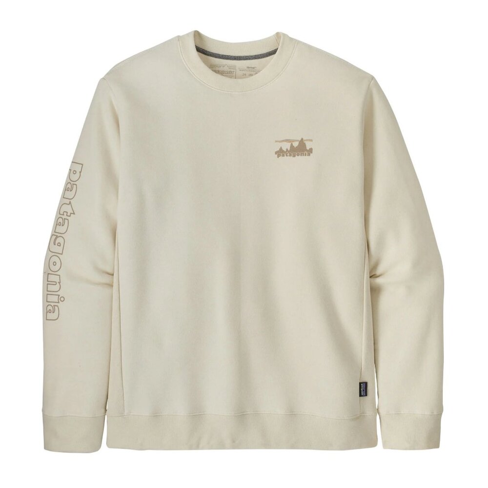 Patagonia '73 Skyline Uprisal Crew Sweatshirt in Birch White